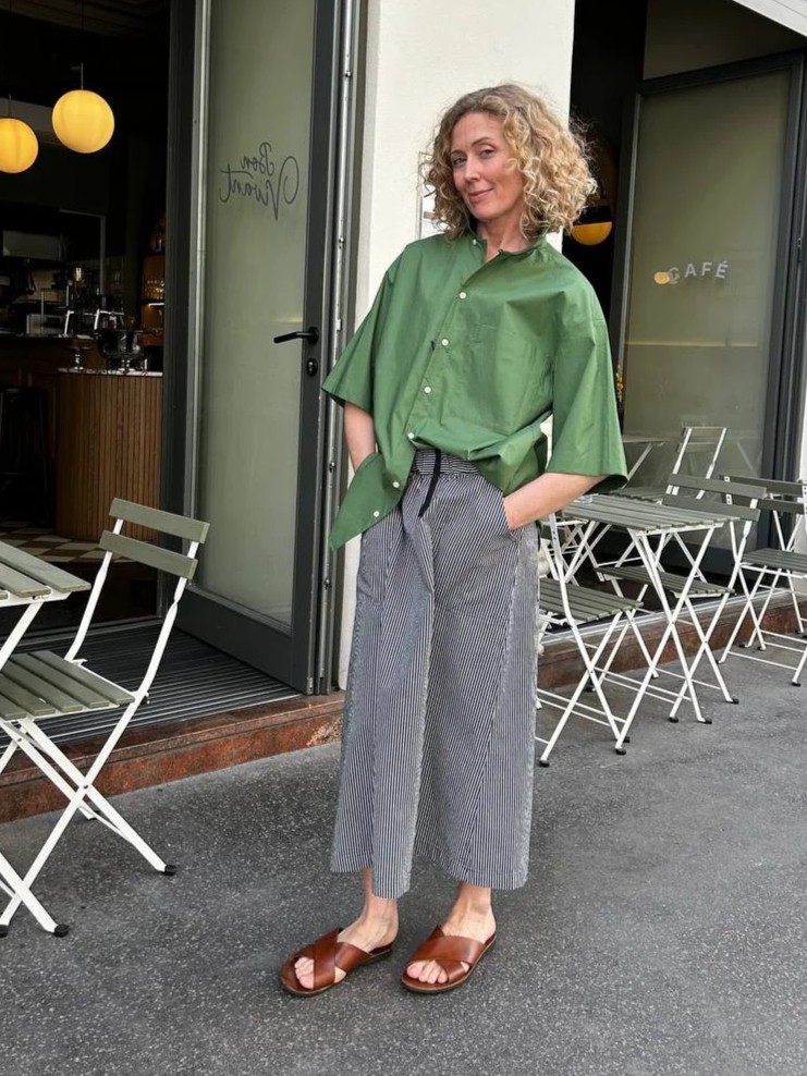 Painter Skirt Hickory Stripe