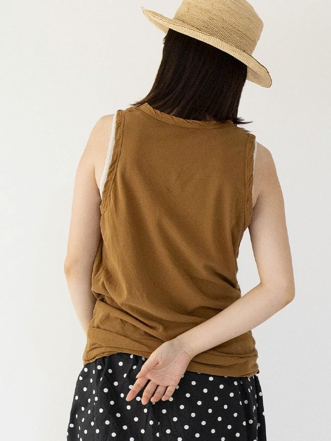 Strong twist jersey tank top