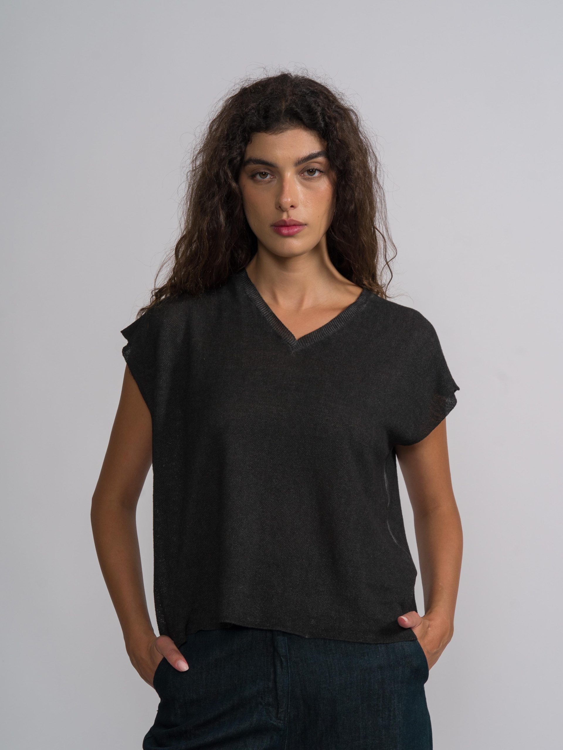 MJW Dye Linen Cotton Top