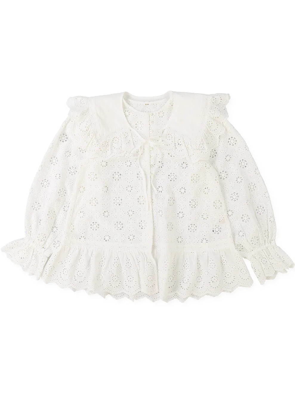 Cutwork Collar Blouse